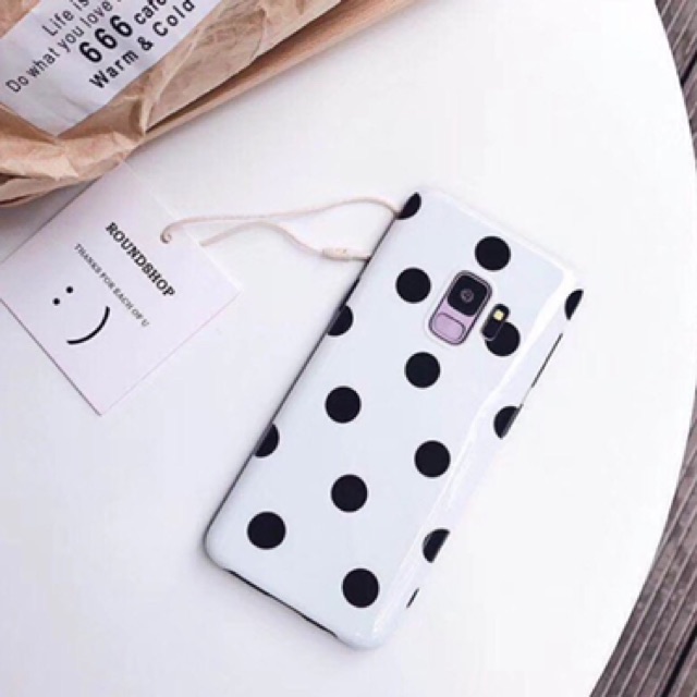 Polkadot Glossy Soft Case Samsung S7edge S8 S8+ S9 S9+ Note8 9 S10 S10+ Note10 Note 10 plus S7 edge