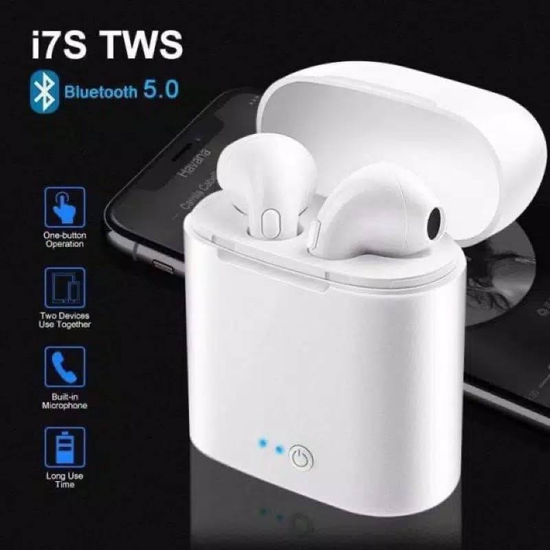 headset bluetooth wireless i7S TWS Earphone ORIGINAL