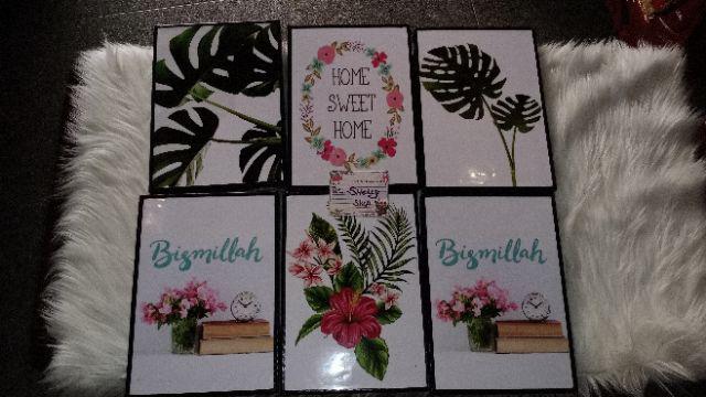 Walldecor Monstera Tropical List Hitam