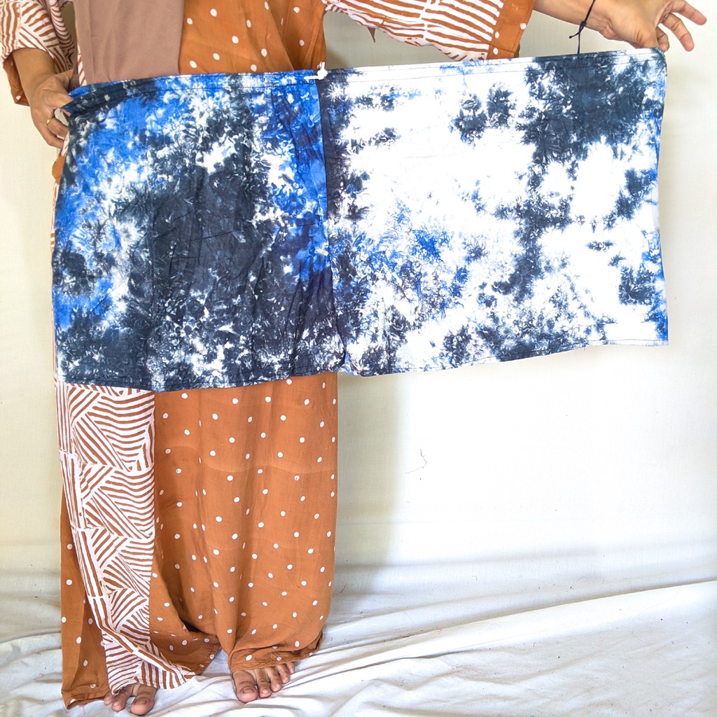 Celana Pendek Hotpants Super Jumbo Muat BB 130kg 100kg ++ XXXXL Big Size Celana Pendek Selutut Tie Dye Rayon Besar Gemuk Pria Wanita Triple XL 3XL