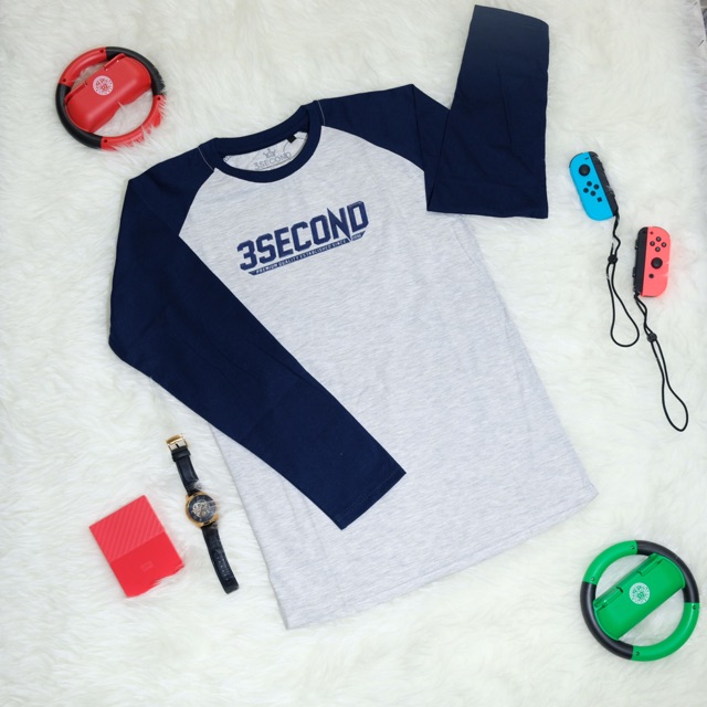 Kaos Raglan 3SECOND | Kaos Raglan Three Second | Three Second Murah | Baju Three Second|Kaos 3second