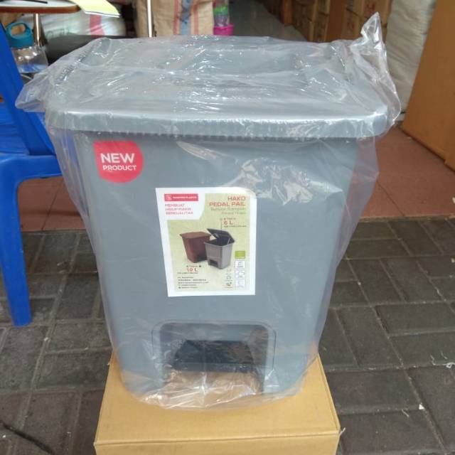 TEMPAT KOTAK SAMPAH INJAK MASPION HAKO PEDAL PAIL 10L BTD019 MP 6liter