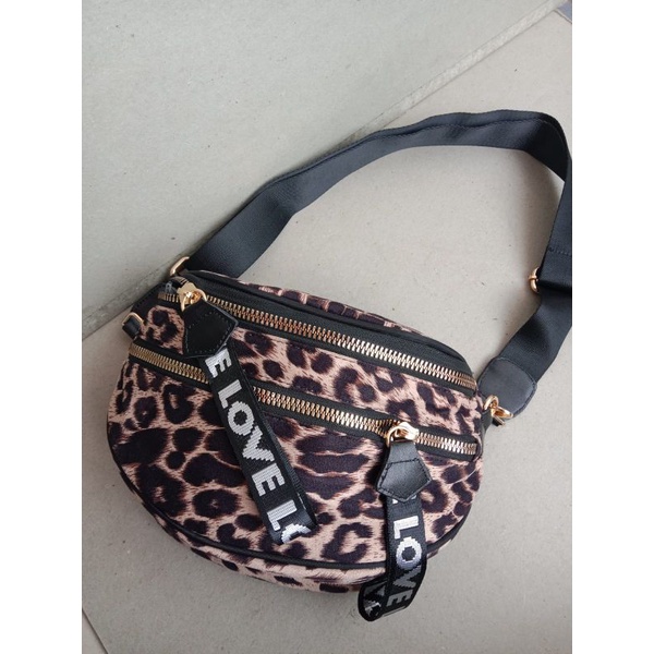 fashion Waistbag 2in1 2sleting 006 leopard zebra