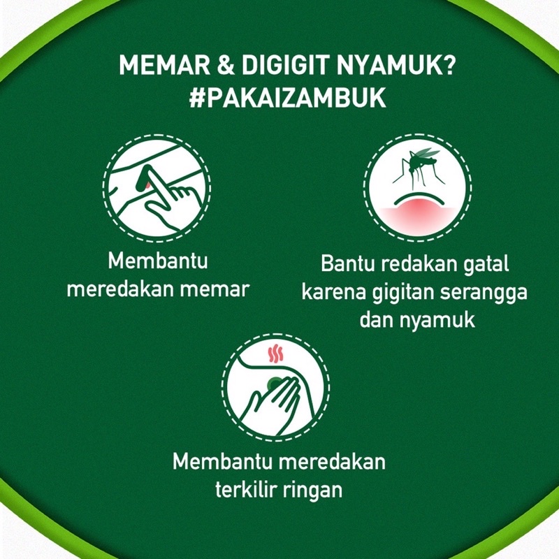 Zambuk obat pereda memar dan digigit serangga