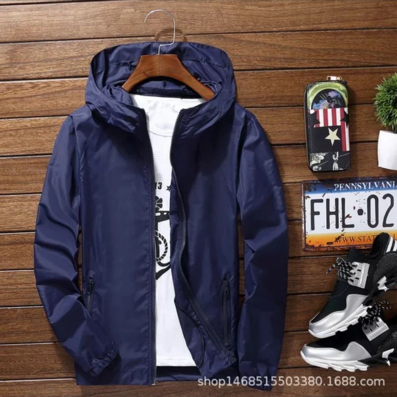 Jaket JUMBO Big Size 5XL 6XL 7XL Windbreaker Sport Jacket Olahraga Sepeda Lari Pria Wanita Man Woman-4