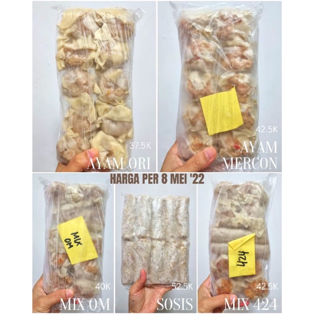 Jual Siomay Frozen Jumbo isi Ayam Ori, Sosis, Ayam Mercon, Dimsum Khas ...