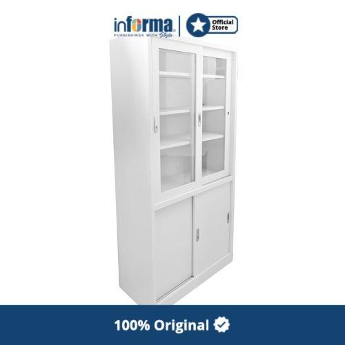 Cabinet | Informa - Lemari Besi - High Filing Cabinet Slide Gls Pnl White