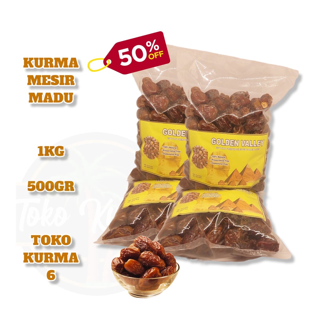 

Kurma madu mesir 1kg/ golden valley/ kurma super ( kemasan plastik tebal)