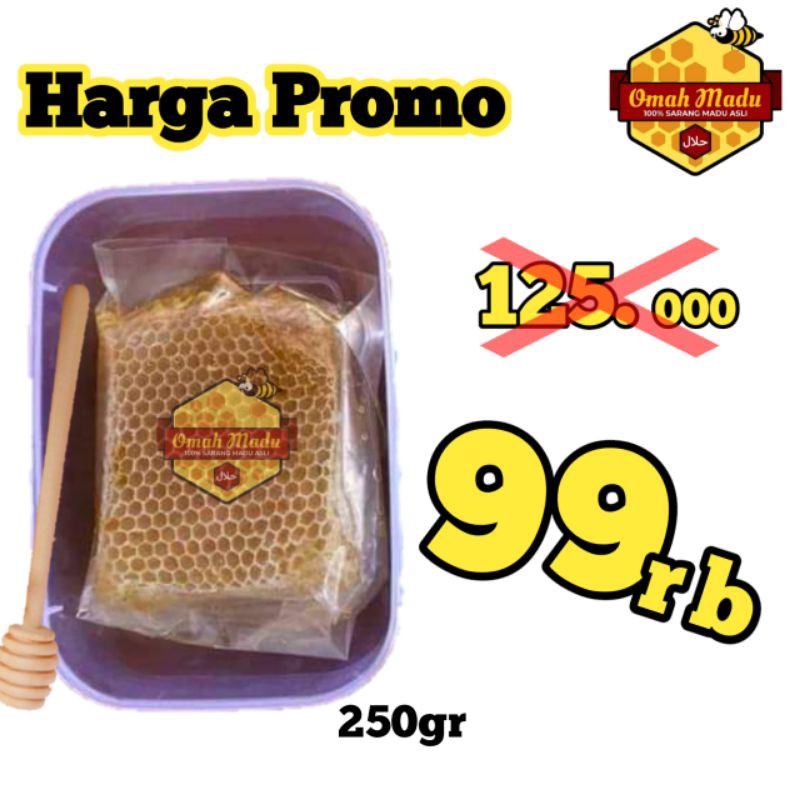 

Madu Sarang OMAH MADU 250gr madu asli madu murni honeycomb pure honey omah madoe