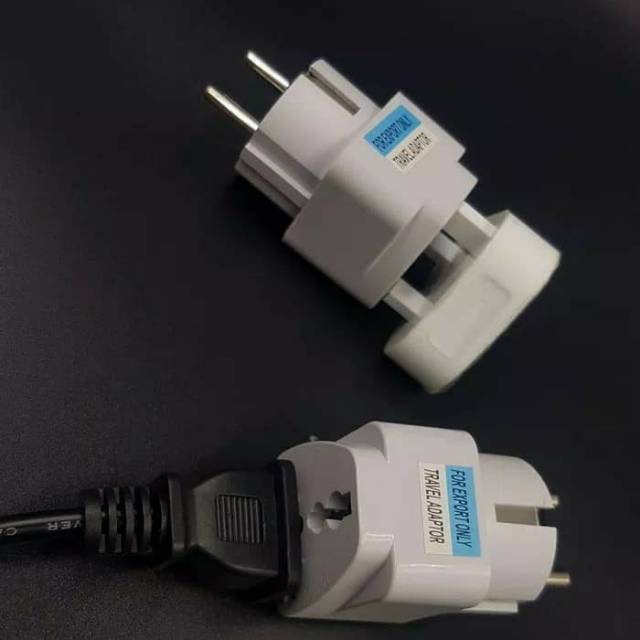 sambungan kepala charger kaki 3 ke kaki 2 over steker adaptor charger