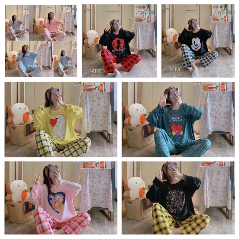 KZ_Setelan piyama pp premium import / set baju tidur pp terbaru / piyama baju tidur pp muslimah terbaru kekinian