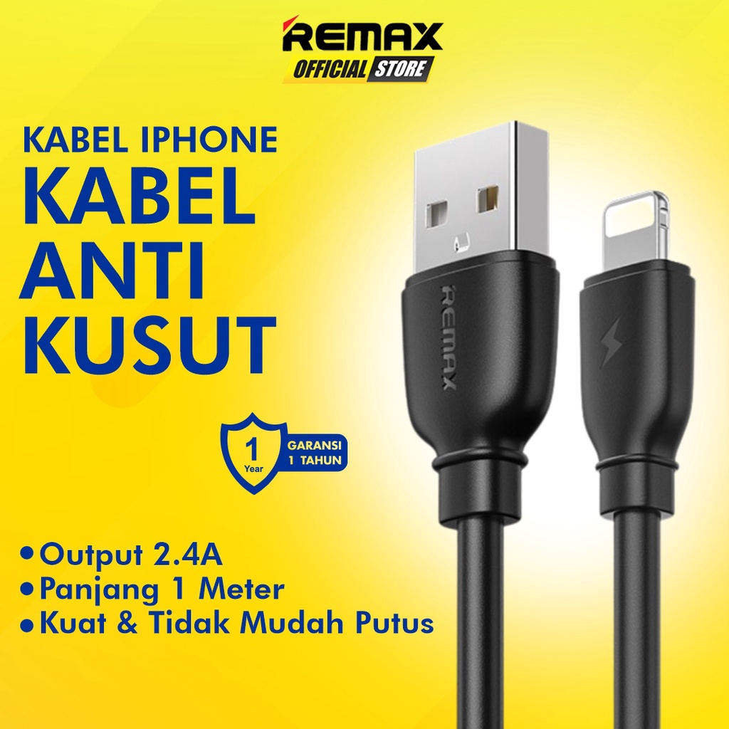 Kabel Data Lightning Remax RC-138I Suji Pro 2.4A Fast Charging Cable