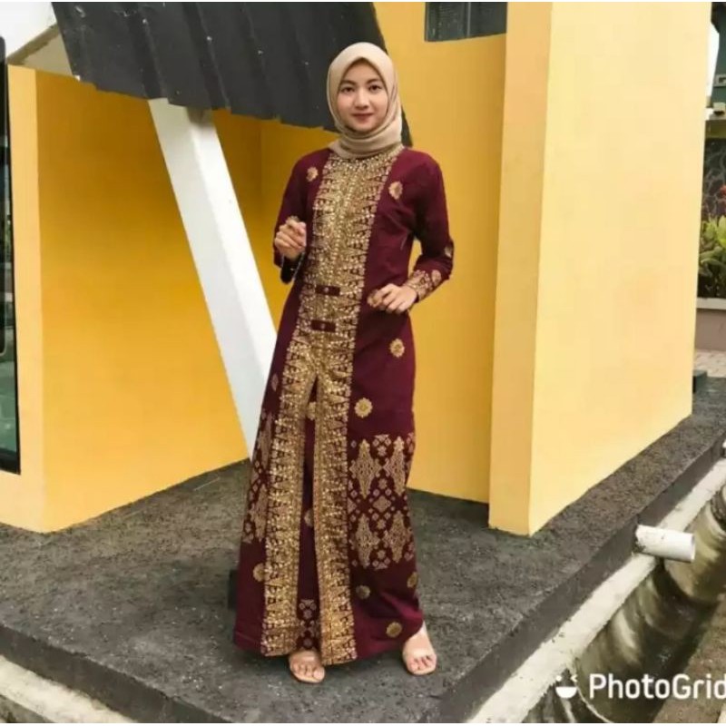 kebaya gamis songket tapis lampung