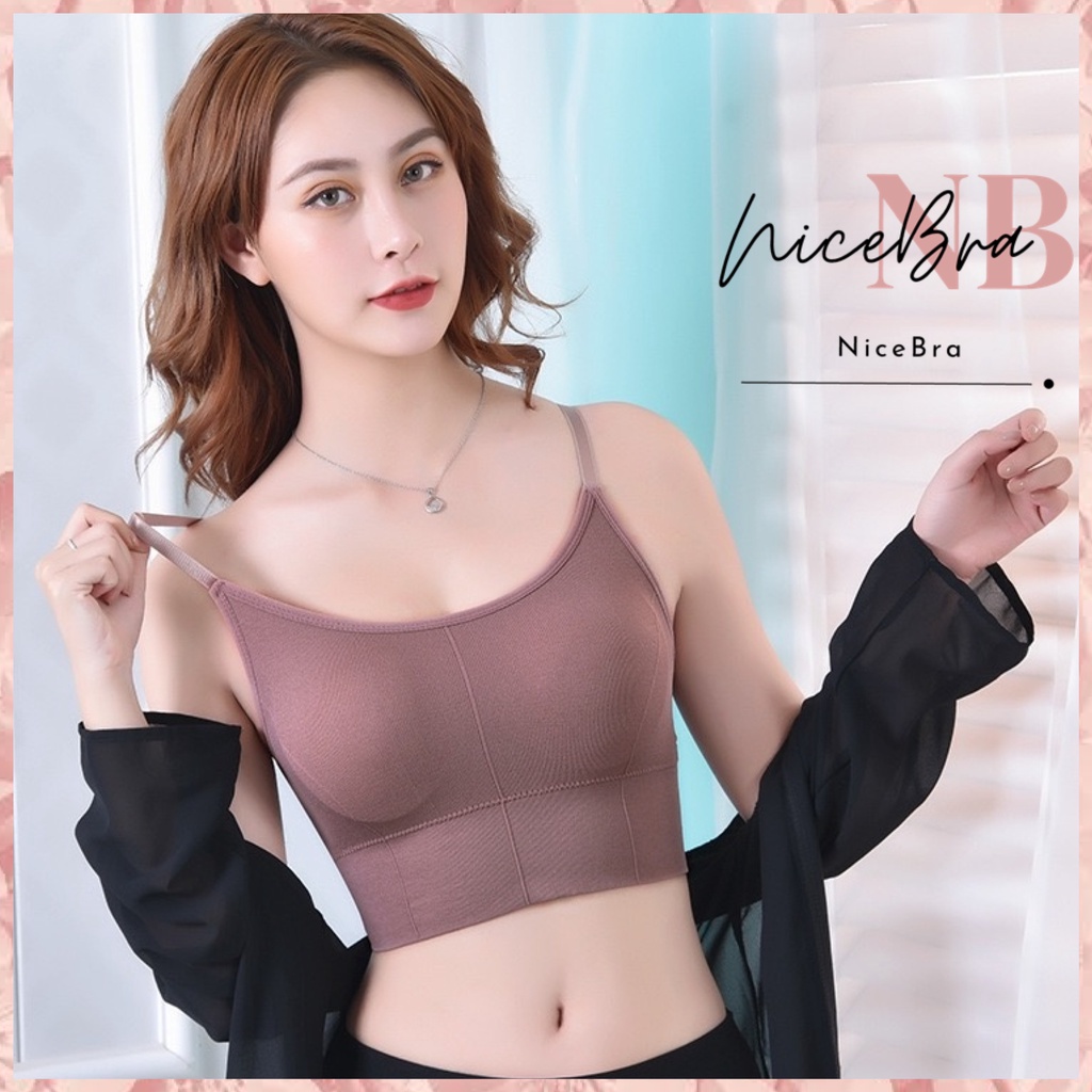 Brasay Bra Wanita Model One-Piece Bra Bralette Push Up dengan Bahan Tipis dan Bergaya Korea 1038