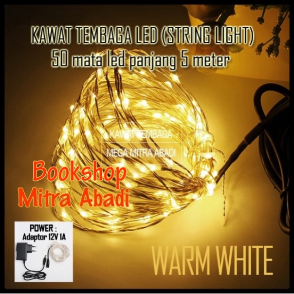 Lampu Natal LED Kawat Tembaga (String Light LED) 5 meter