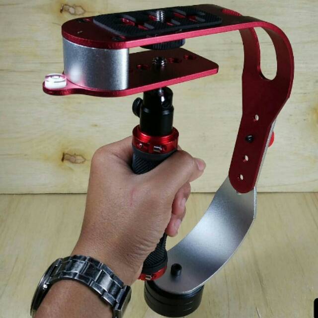 Stabilizer Kamera DSLR Stabilizer HP Bonus Holder U Untuk HP Bahan Full Metal