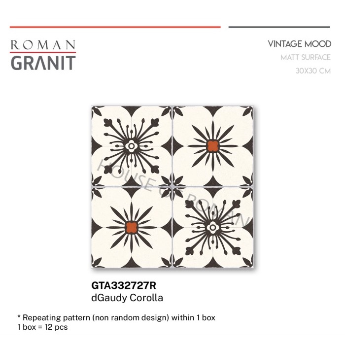 Keramik Lantai Motif Batik/Lantai Batik Roman/Granit Roman/Lantai Hitam Putih/Roman Keramik