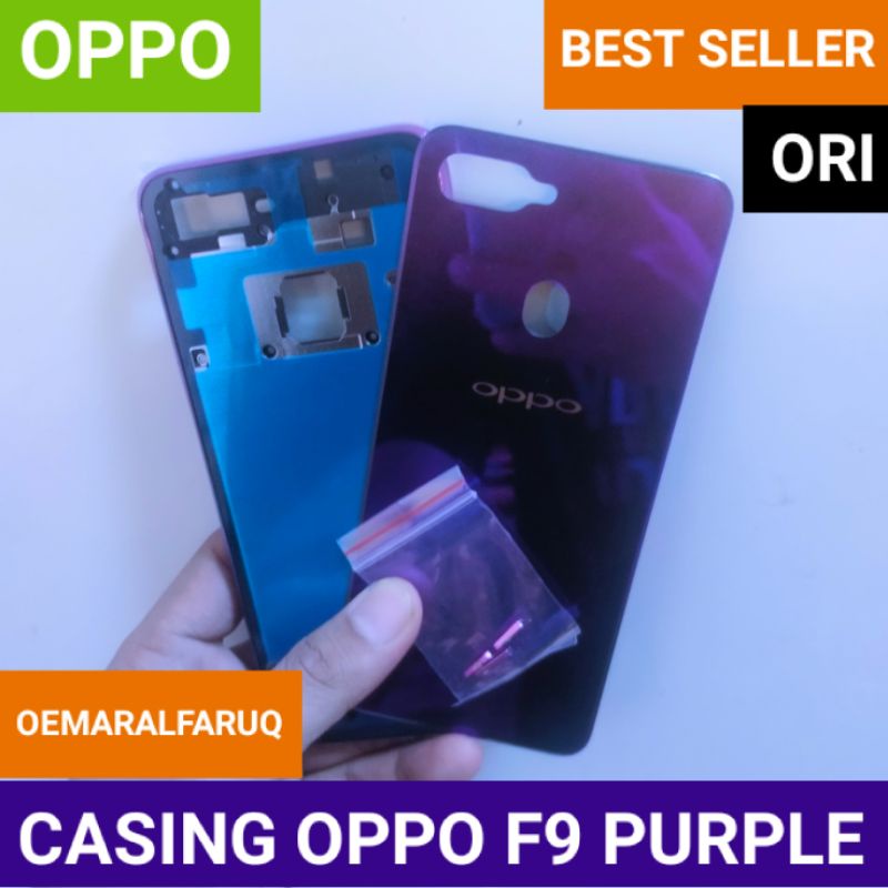Casing Kesing Housing Tutup belakang Backdoor OPPO F9 | F9 Pro ORI Fullset - Starry Purple