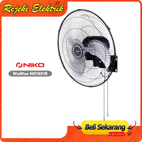 Wall Fan Remot Niko NK1801R- Kipas Angin Dinding 18 inch - TERBARU