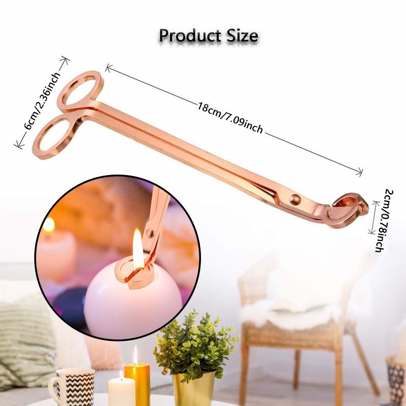 Candle Wick Trimmer Stainless Gunting Sumbu Lilin Alat Pemotong Sumbu Lilin Rose Gold Candle Trimmer