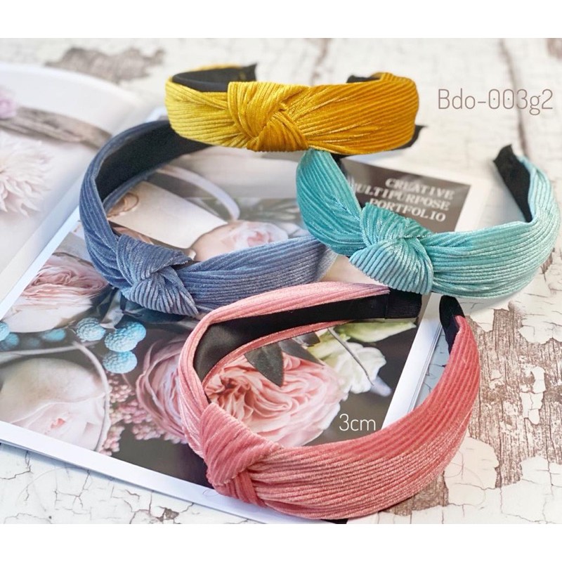 Bando Silang Bludru | Bando Silang Velvet Import 3cm