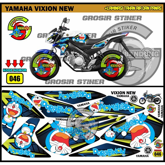 STRIPING VARIASI YAMAHA VIXION NEW DORAEMON