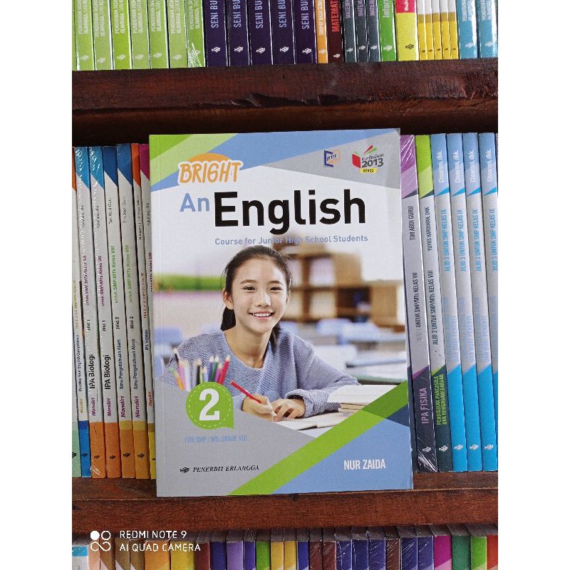 Buku Bright An English Kelas 8 Revisi Erlangga