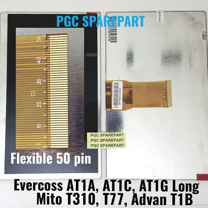 Lcd Tablet Tab Evercoss At1A At1C At1G Long - Mito T310 T77 Advan T1B F2B4