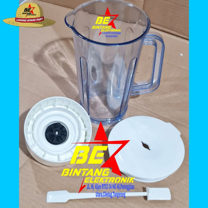 Gelas Tabung Jar Jus Blender National Omega 1 set Plastik Airlux/Sanex/Viva/Gmc/Viar