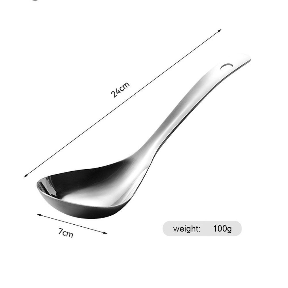 [Elegan] Sendok Nasi Silver Deepen Thicken Tableware Untuk Rumah Restoran Hotel Rice Paddle Food Serving Spoon