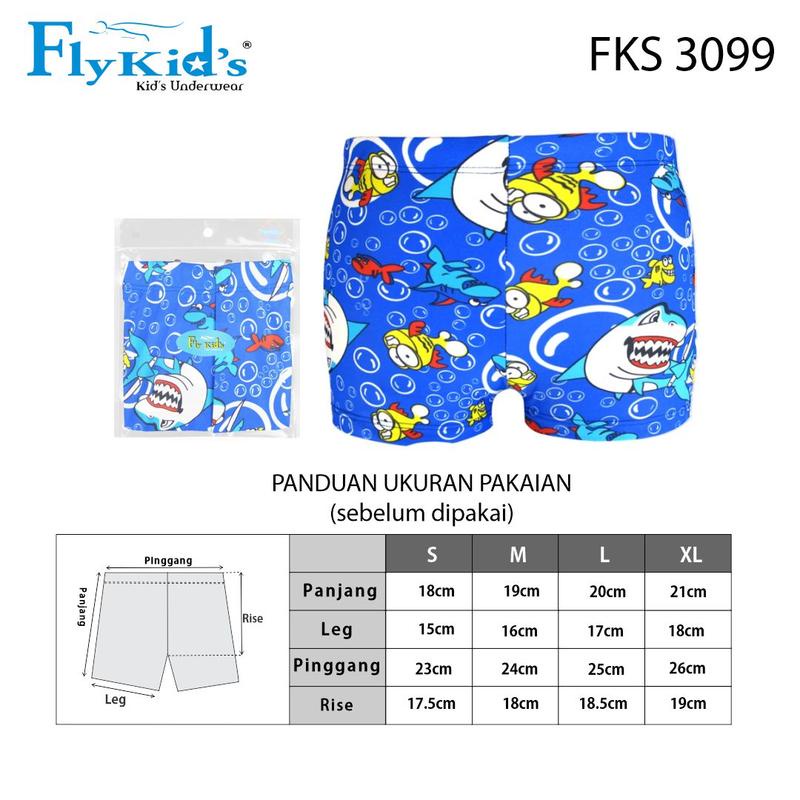 FLYKIDS POPE FISH SWIM TRUNK / CELANA ANAK