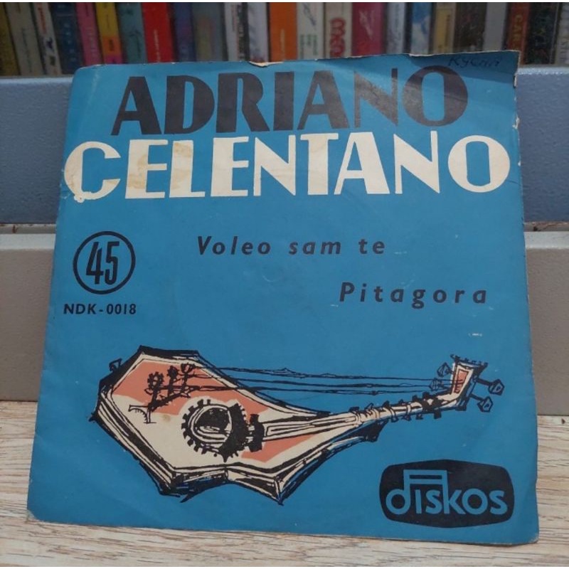 Kaset Vinyl Piringan Hitam 7&quot; Adriano Celentano_ Pitagora dll