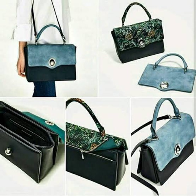 (SOLD) ZARA citybag with interchangeable flap