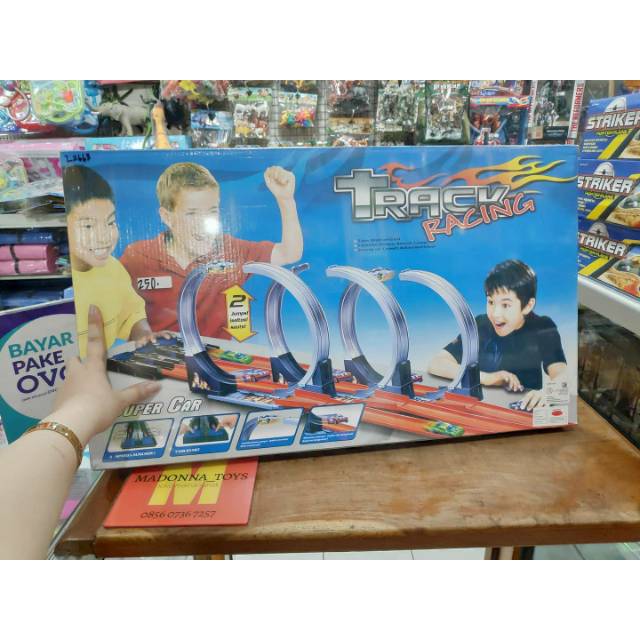Mainan mobil + rel, rapit transit, rel mobil, rel naik turun, jalan hot wheels