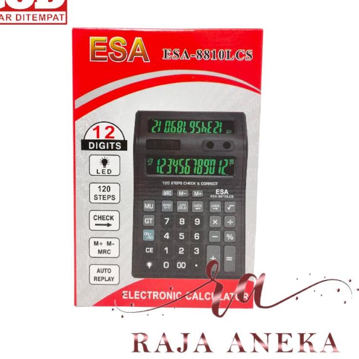 

Diskon KGW82 Kalkulator Layar Lcd Led menyala Calculator Besar Esa 8810 12 digit cek ulang 2 layar bolak balik KGW