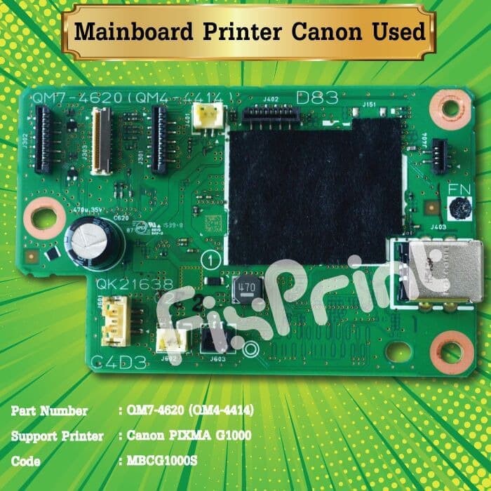 Original Mainboard Canon G1000 Cabutan Board Motherboard Printer Pixma G1000 G-1000 G 1000