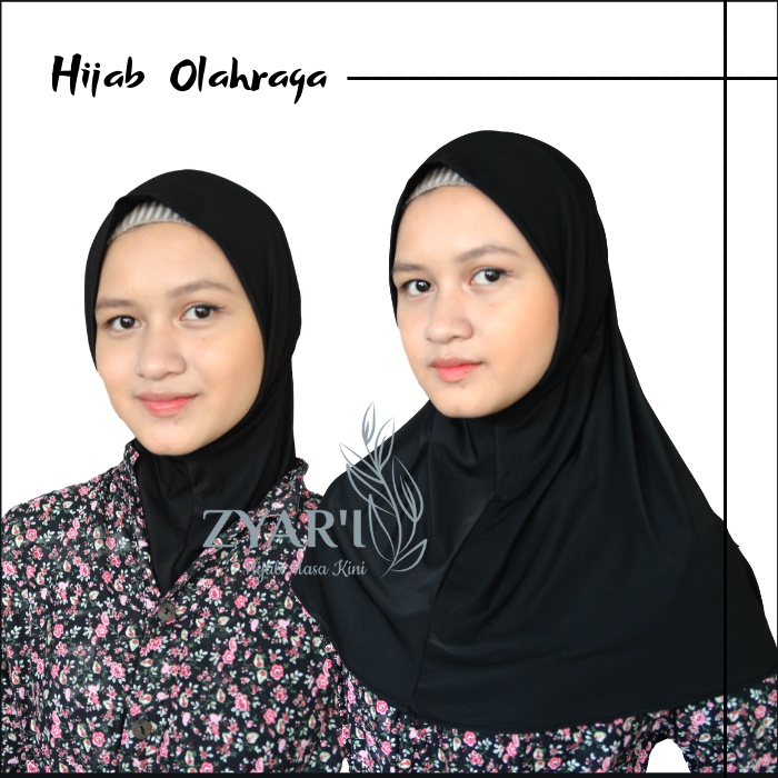 Hijab Sport Jilbab Simple Daily Non Pad / Hijab Sport Daily / Hijab Voli / Jilbab Olahraga-1