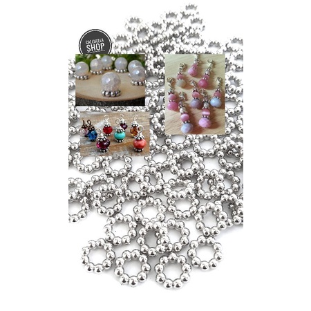 SPACER BULAT GERIGI PLASTIK | BAHAN KERAJINAN DIY CRAFT KALUNG GELANG STRAP MASK