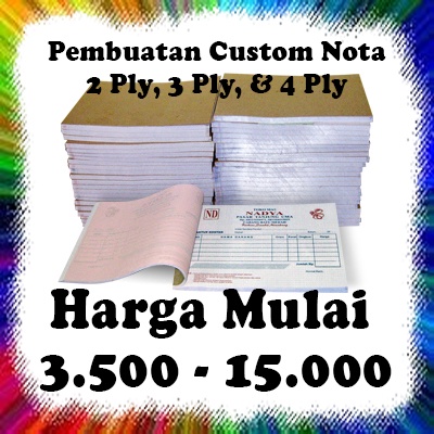 

Custom Nota 1,2,3,4 (Ply) Free Desain !!!