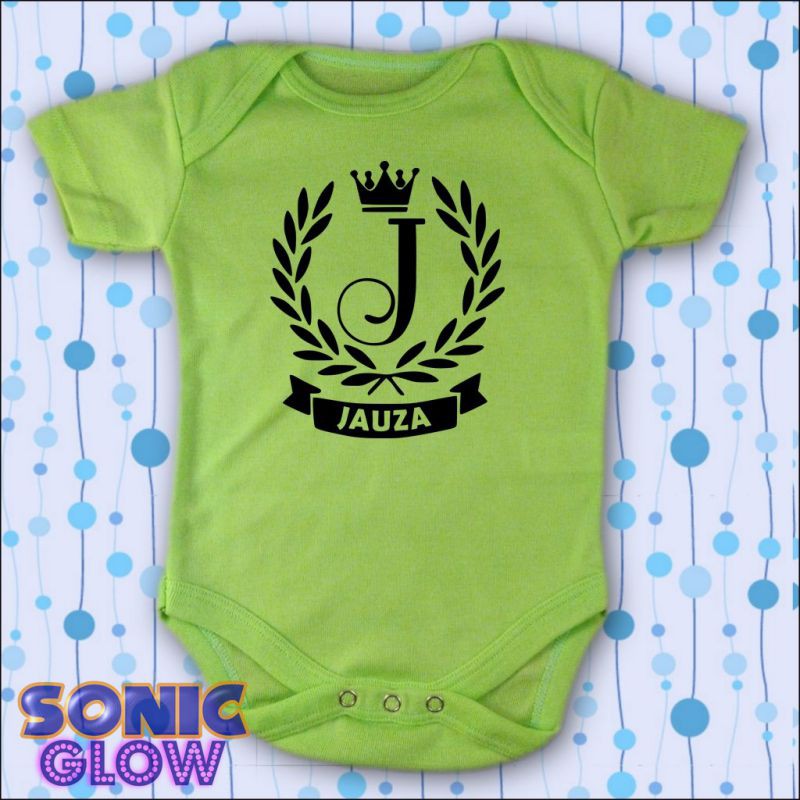SonicGlow Jumper Baju Bayi - Inisial J - light