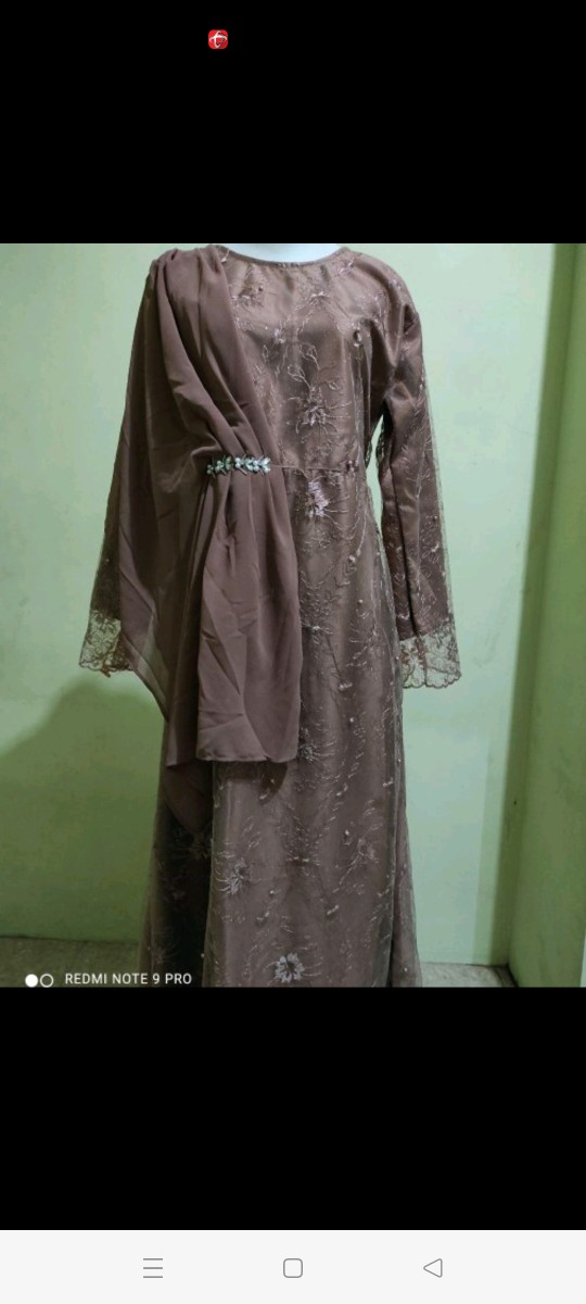 Gamis Muslim Indahlla /brukat Tile/premium/ Kondangan/ Seragam