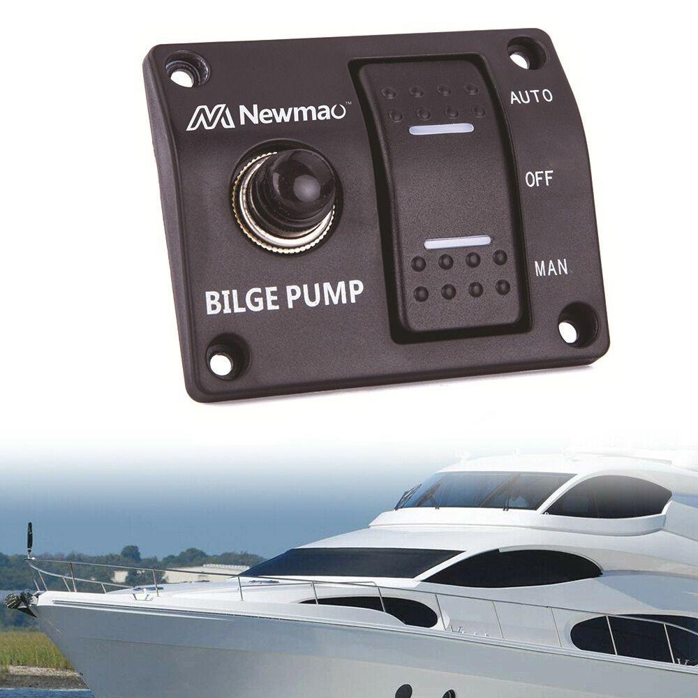 Preva Bilge Saklar Pompa Aksesoris Manual Auto Off 12V/24V Boats Panel