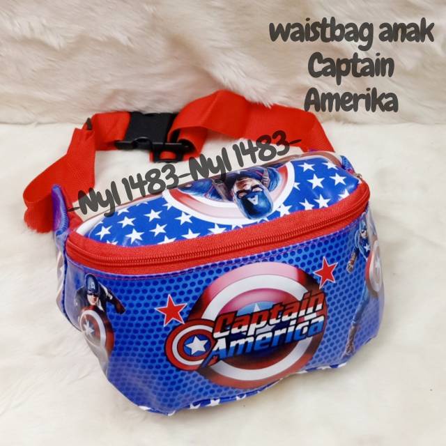 &quot;aurabagss&quot; - Tas Waistbags Anak Laki-Laki Tas Pinggang Spider Man Marvel Batman Boboiboy Tas Pinggang Karakter Advengers Terbaru