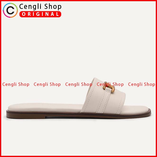 SANDAL FLAT PEDRO WANITA ORIGINAL CASUAL BRANDED ASLI PUTIH PW062