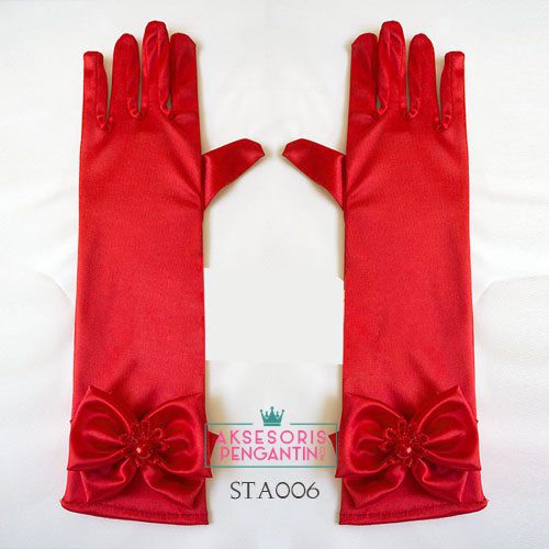 [PRODUK TERLARIS] AKSESORIS ANAK WEDDING GLOVES SARUNG TANGAN ANAK PINK STA006