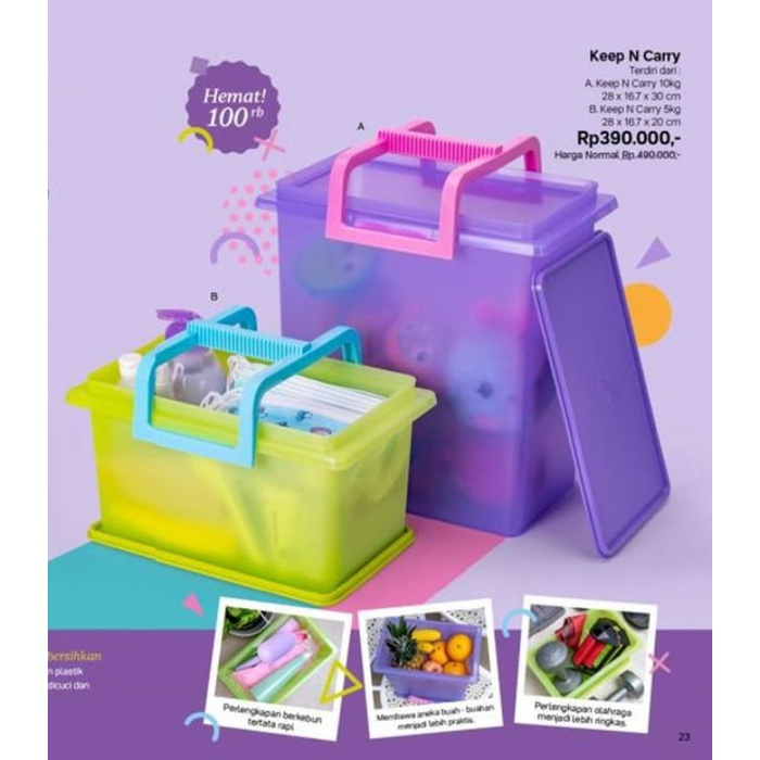 ☑️ Tupperware Keep N Carry Set 2pcs