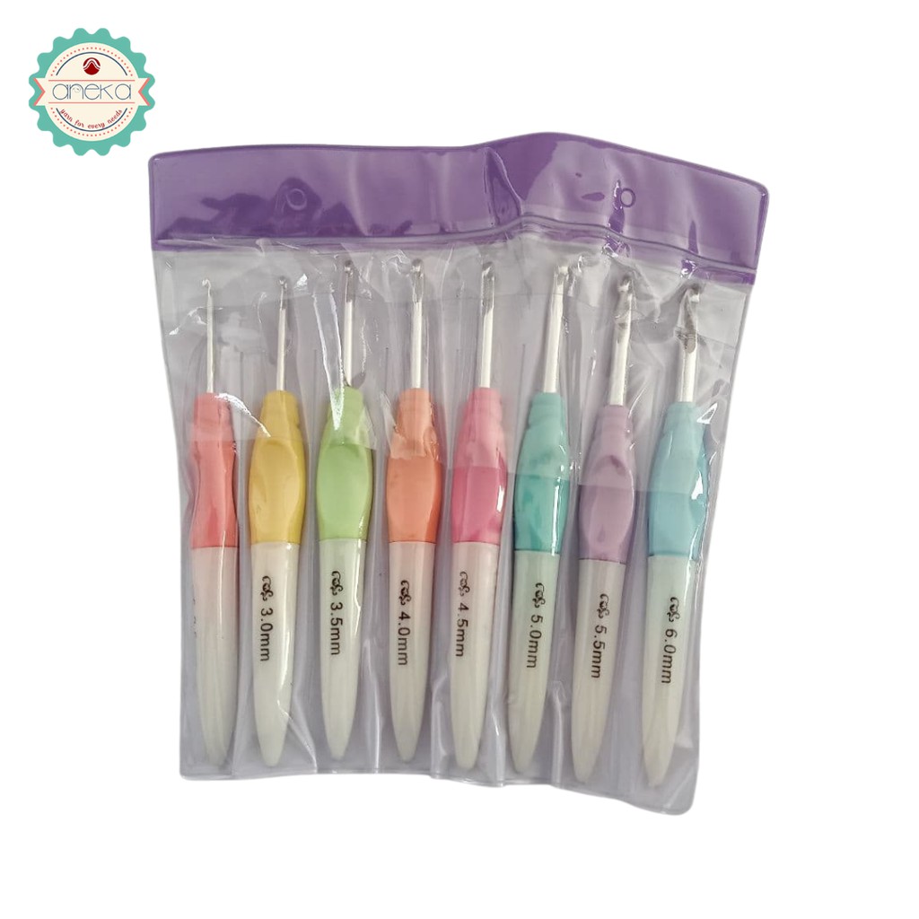 Hakpen Dua Warna / Duo Color Crochet Hook ANK - SET