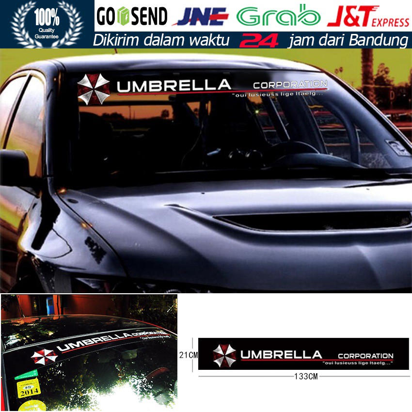 Sticker Stiker Kaca  Depan Mobil  Anti Air Umbrella 