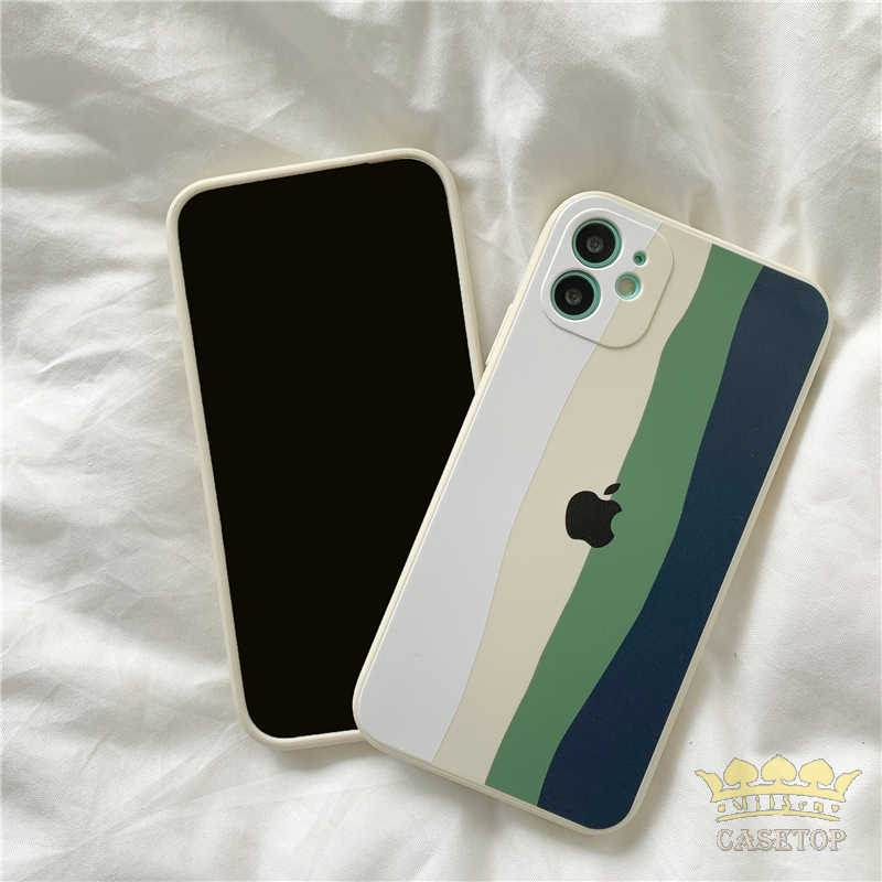Casing Iphone 12 Pro Max 11 8plus 7plus 6 6s Plus 7 8 Se X Xr Xs Max 11pro Max Motif Pelangi-8