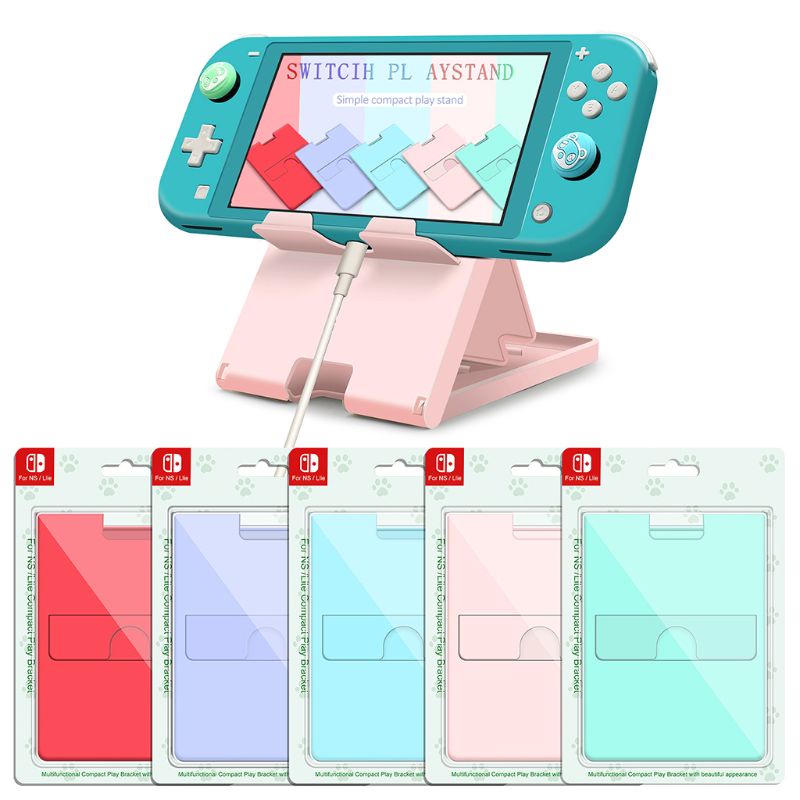 Btsg for Switch Stand Adjustable Bracket Foldable Base Portable Chassis Base Untuk Switch Lite Holder Stand Game Accessori